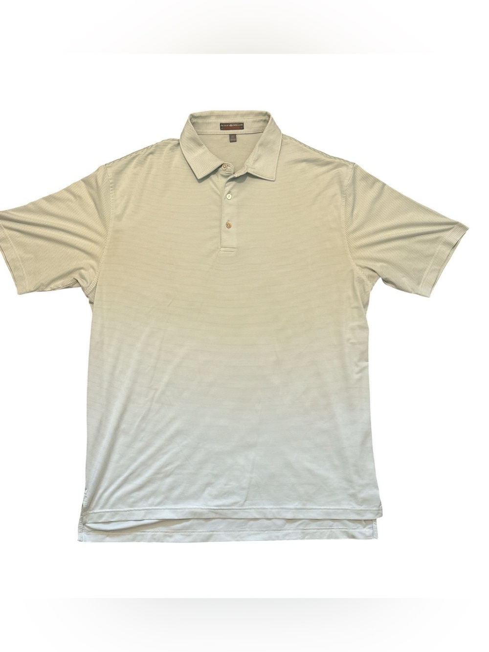 Peter Millar Summer Comfort Polo Shirt XL Blue White Striped Performance Golf